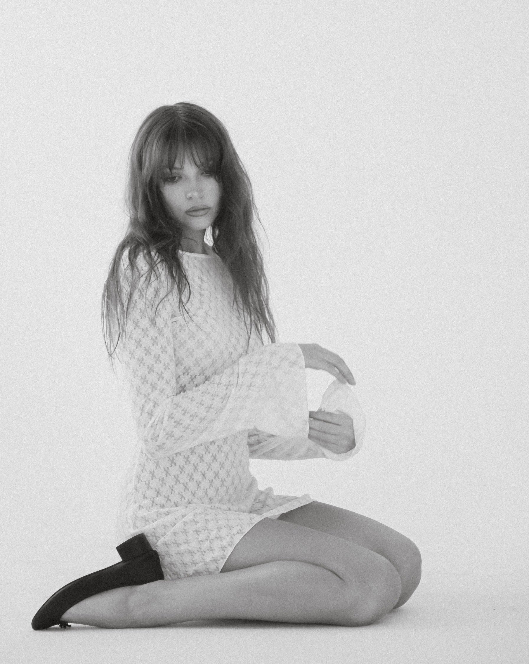 The Jane Mini Dress in White Lace