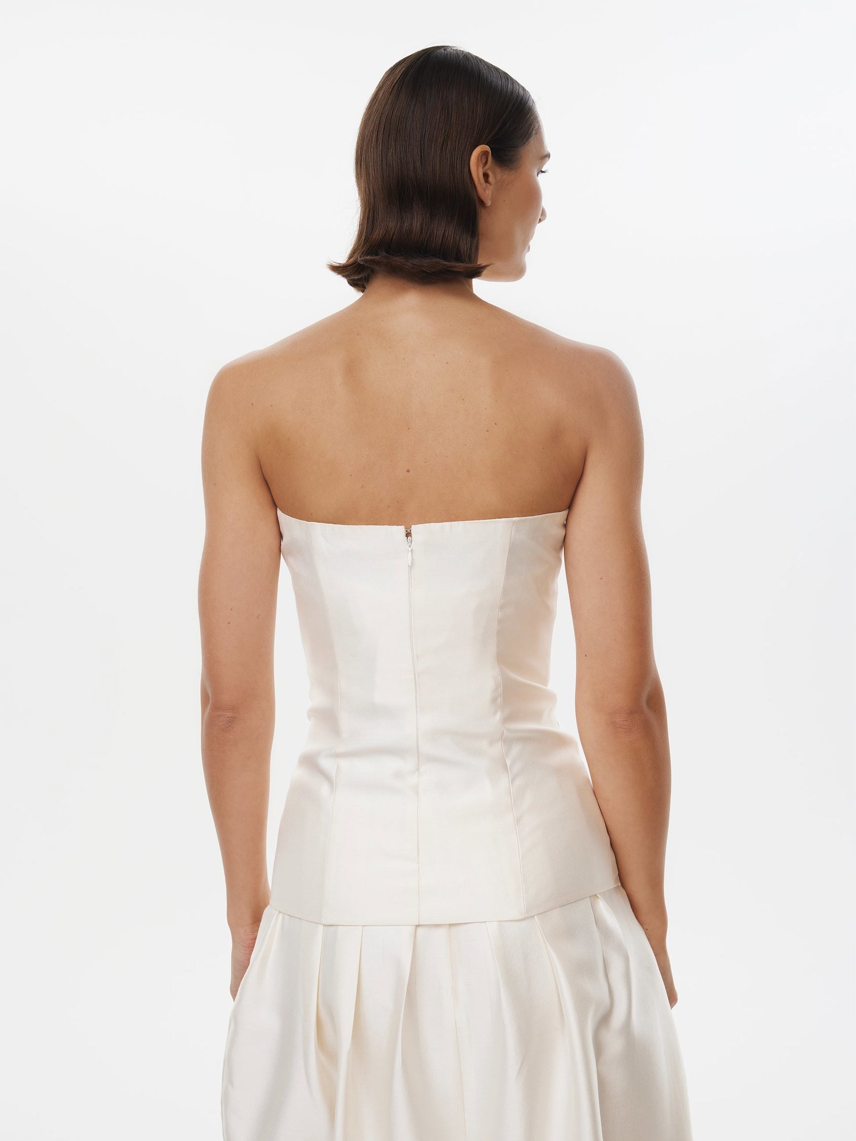 Bud Corset Top in Starlight White
