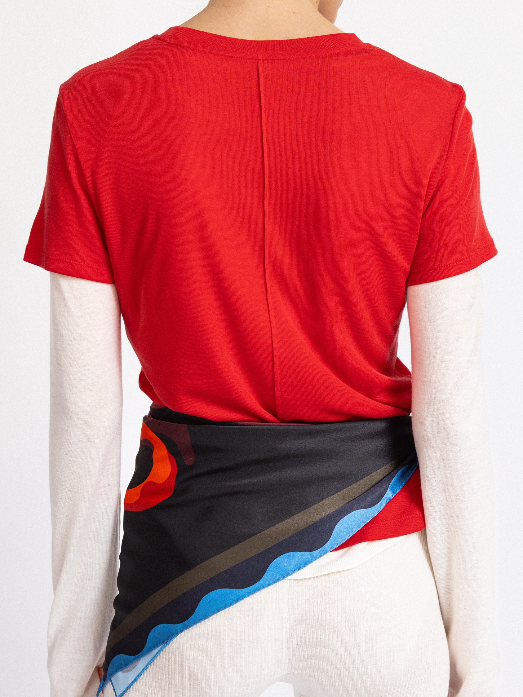 Core Wool Blend Tee in Red