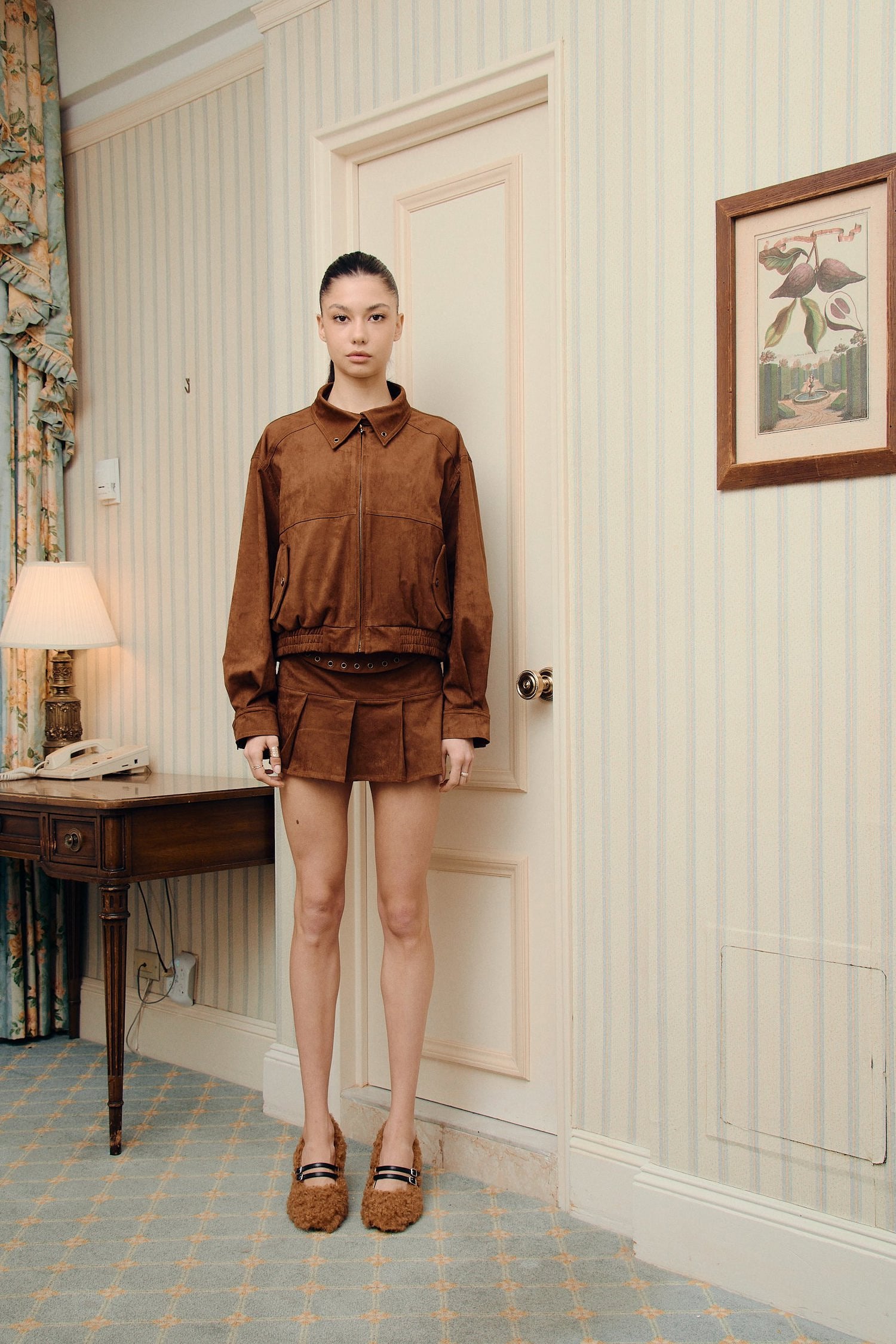 Suede Attic Box Skirt