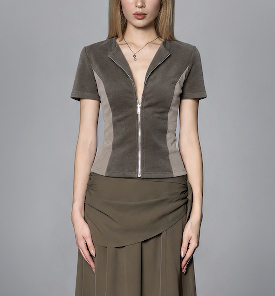 Lilith Fleece Zip Up Top
