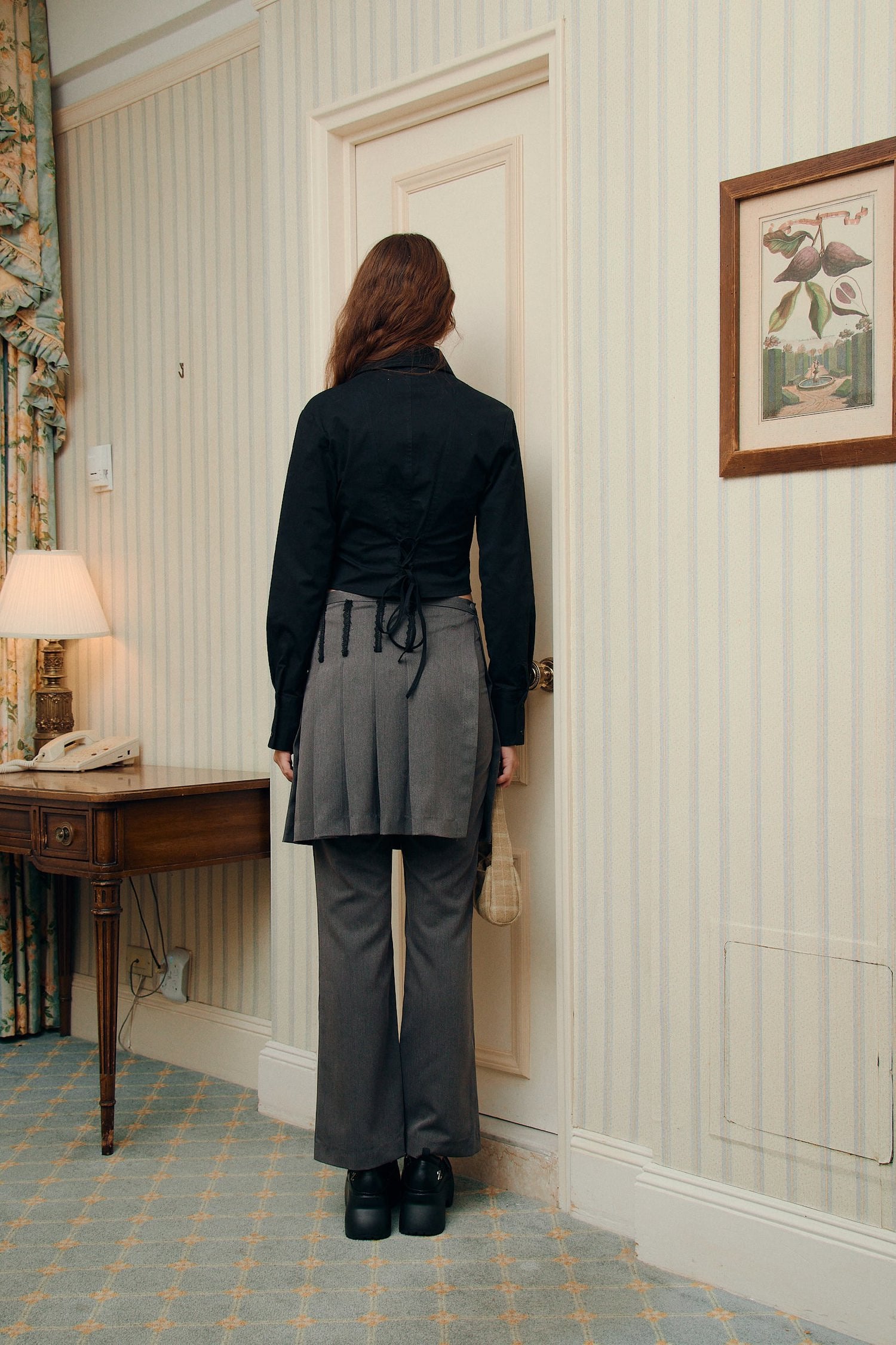 Bestie Ruched Blouse Black