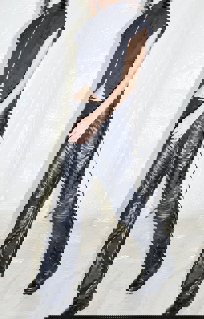 MULTI-POCKET ECO LEATHER PANT