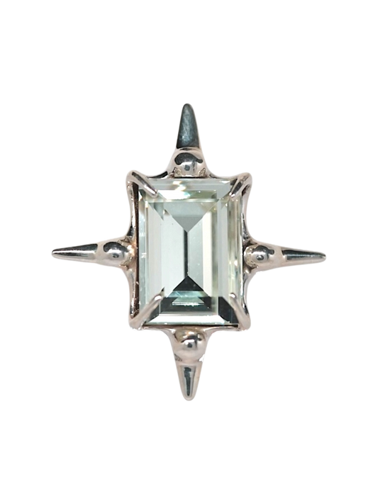Light Green Astroid Ring S925