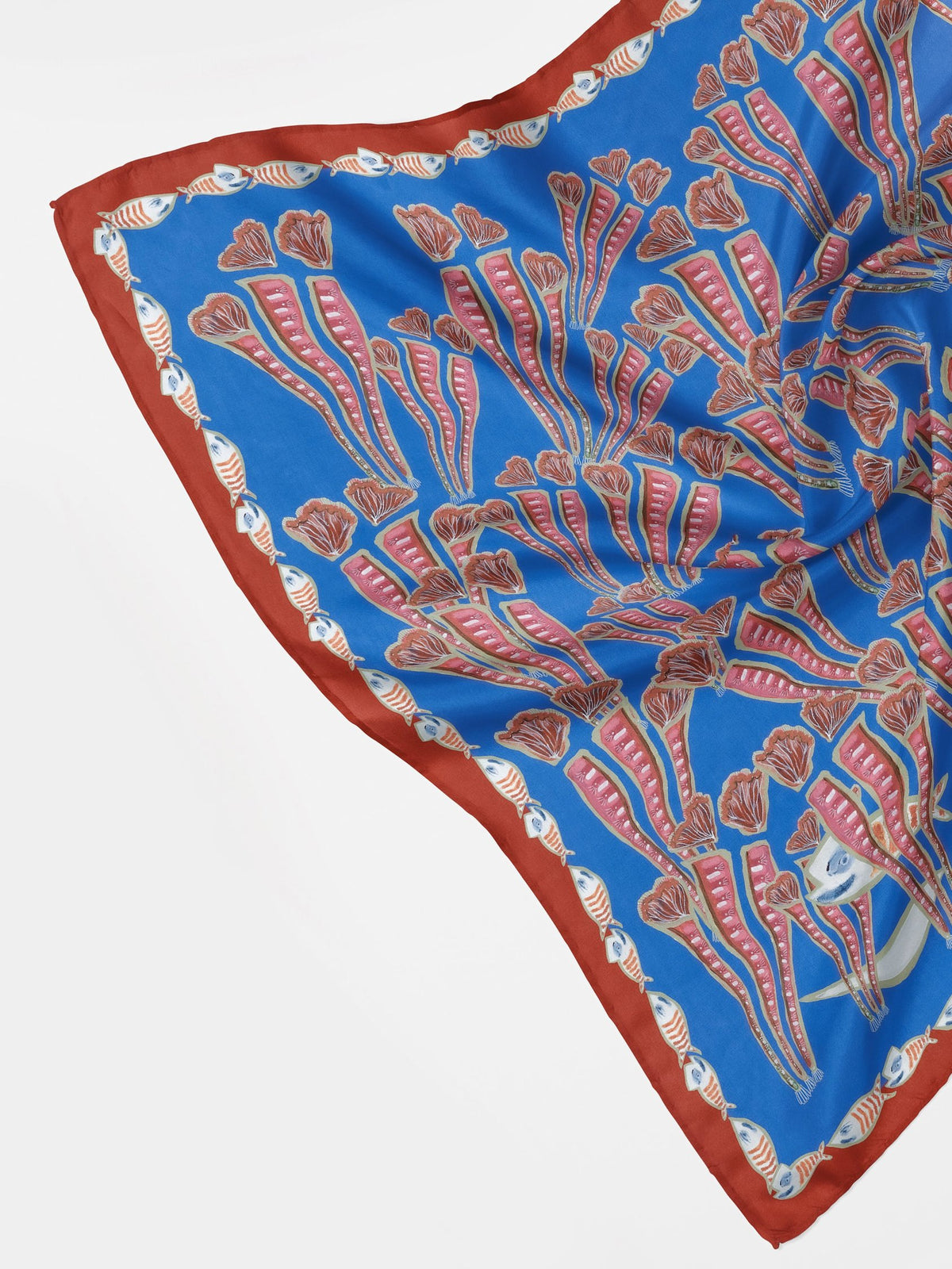 Silk Square Shawl 'The Reef'