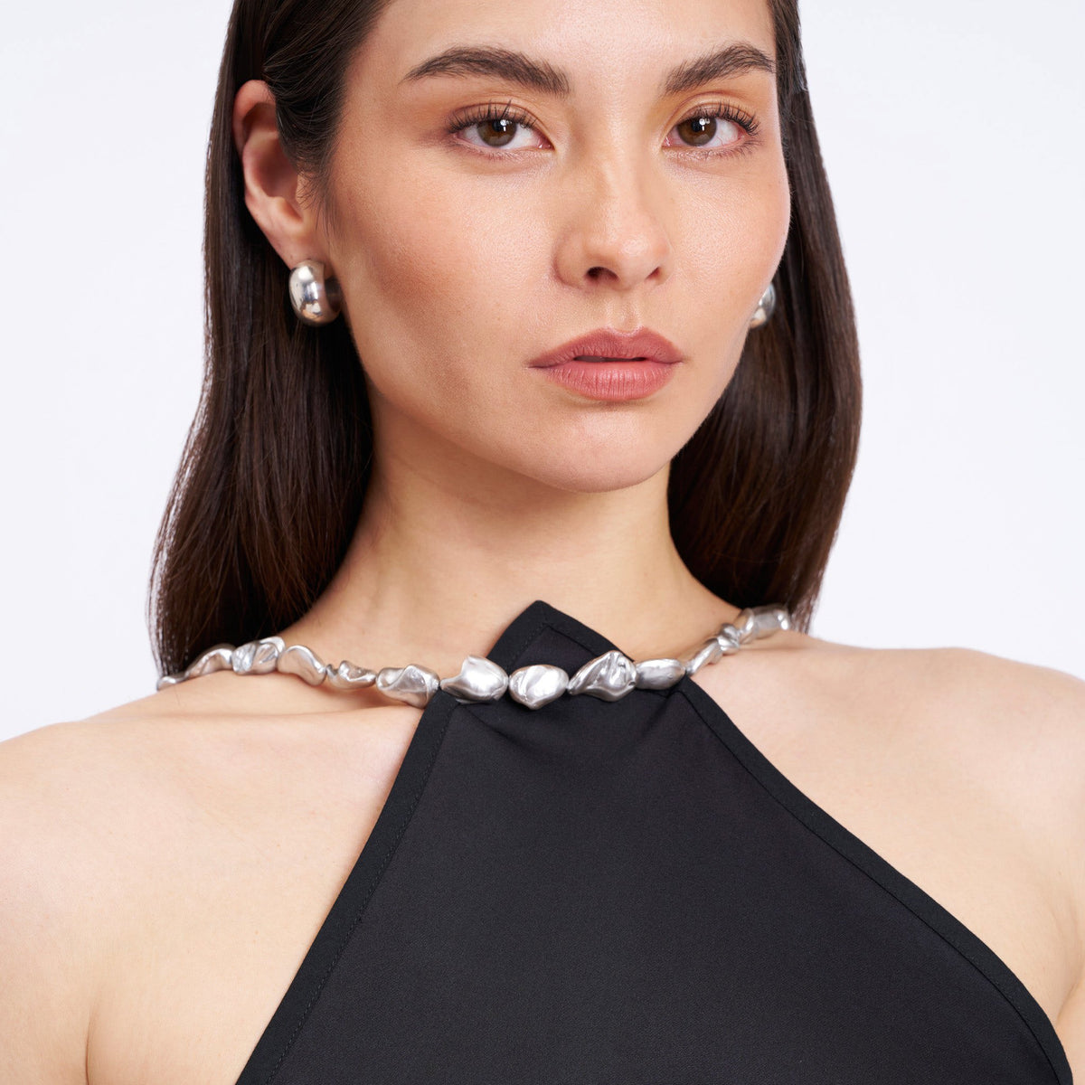 Goddess Dress with Pearl Straps