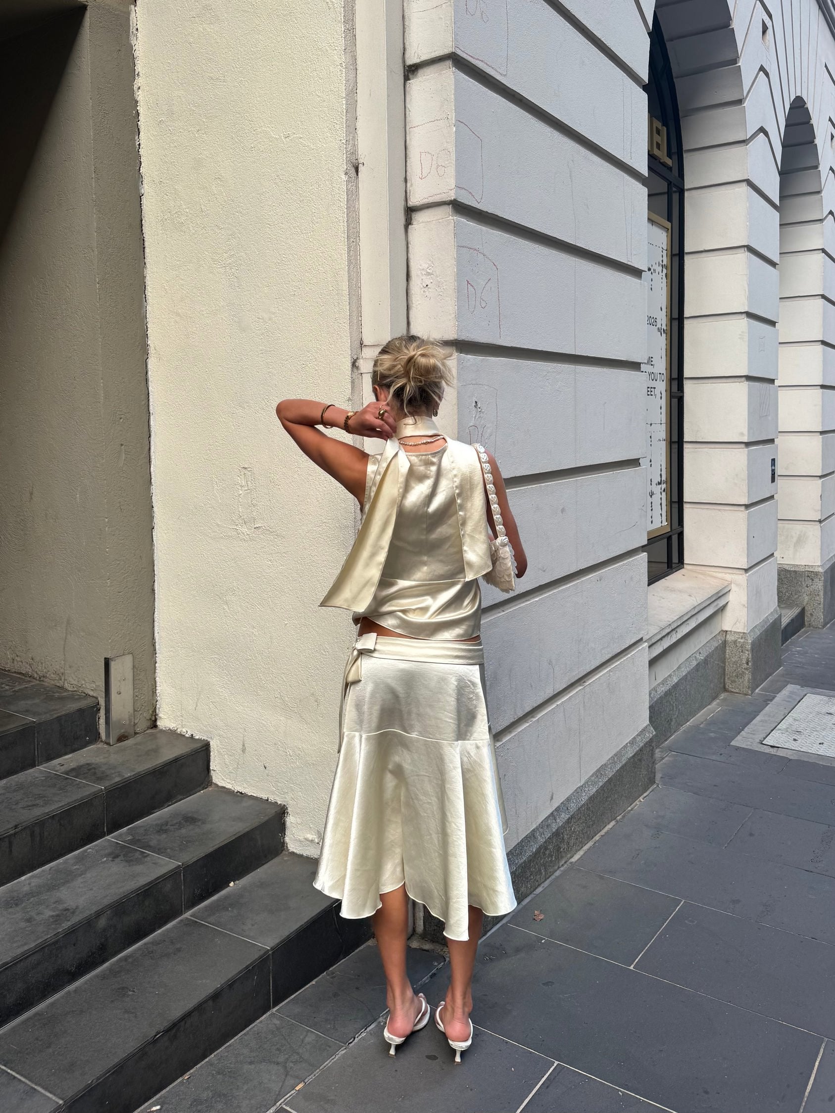 TAORMINA TOP + SCARF (sand)