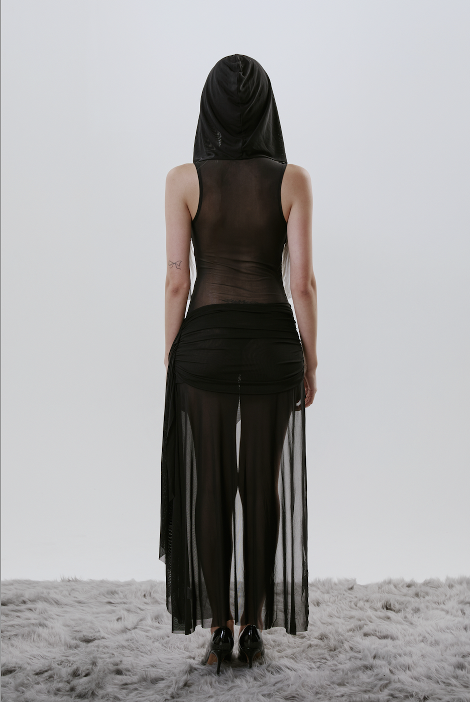 Obsidian Black New Nyx Dress with Hood