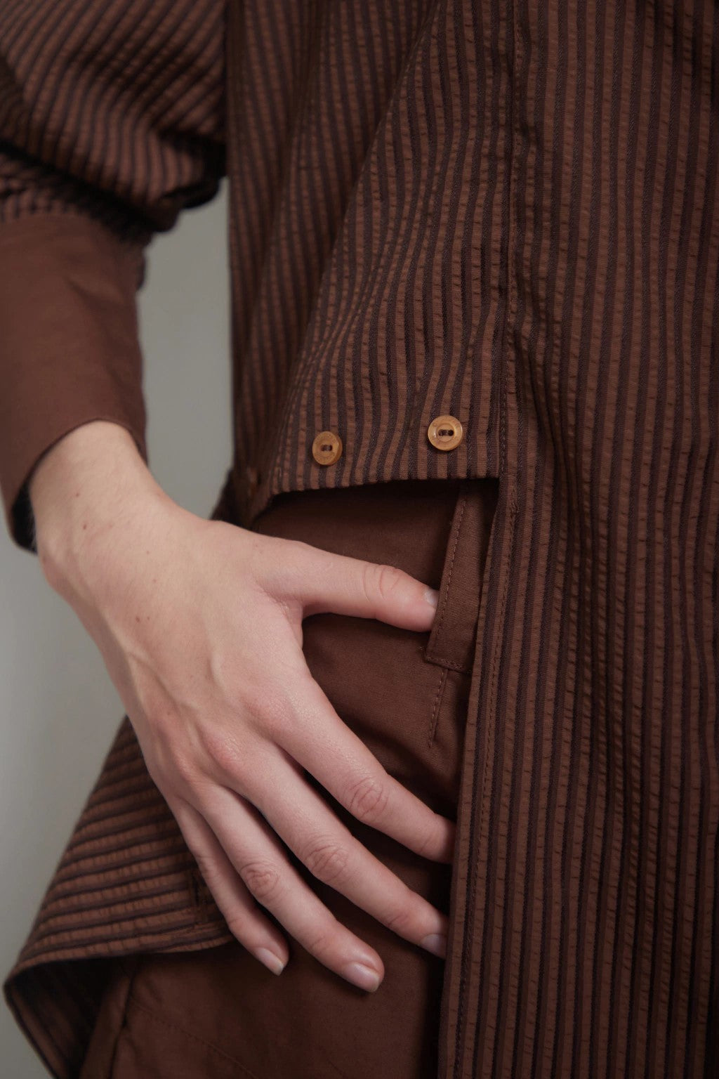 Luisa Shirt Chocolate Striped