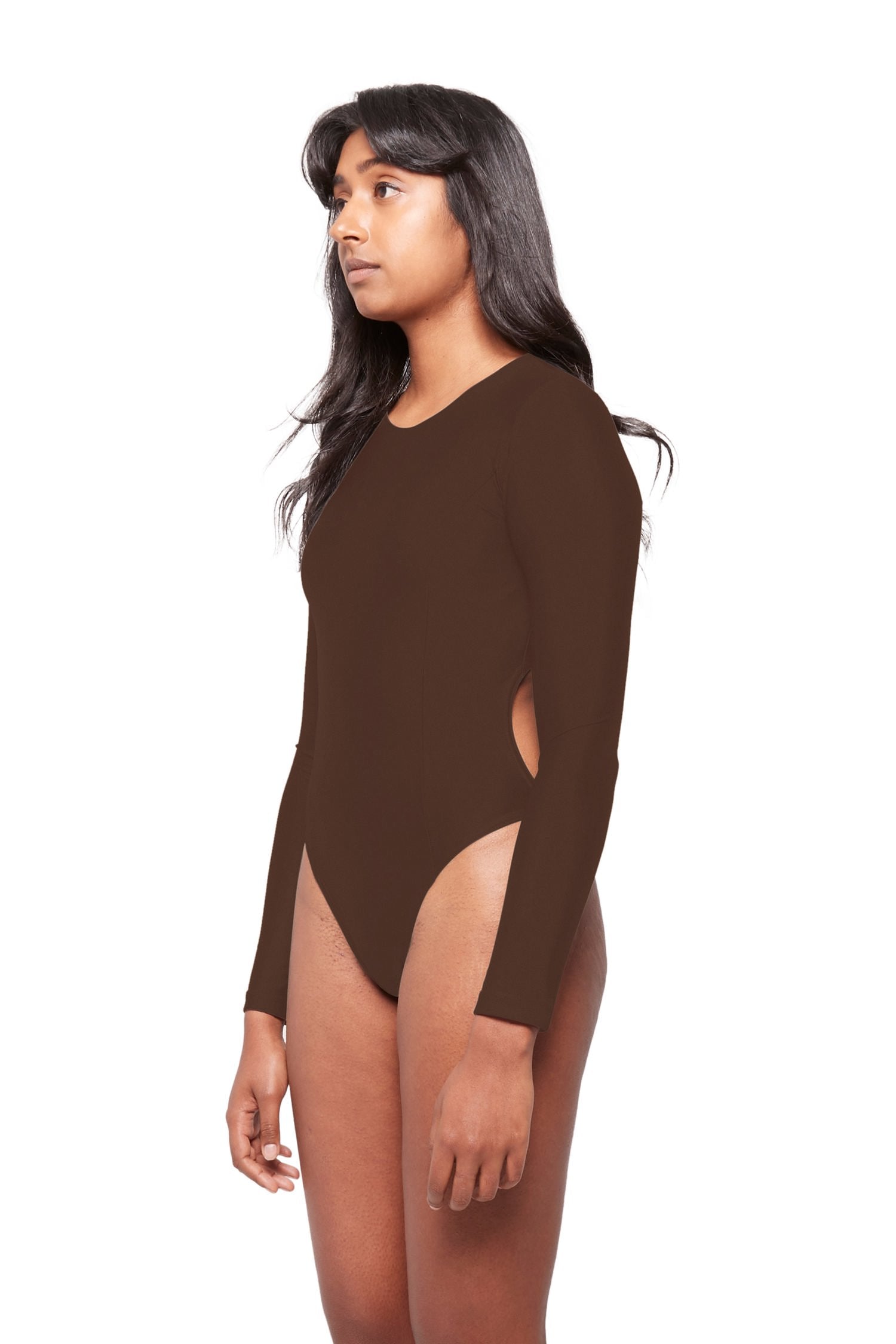 HA 004 - LOW CUT BODYSUIT - ARABICA