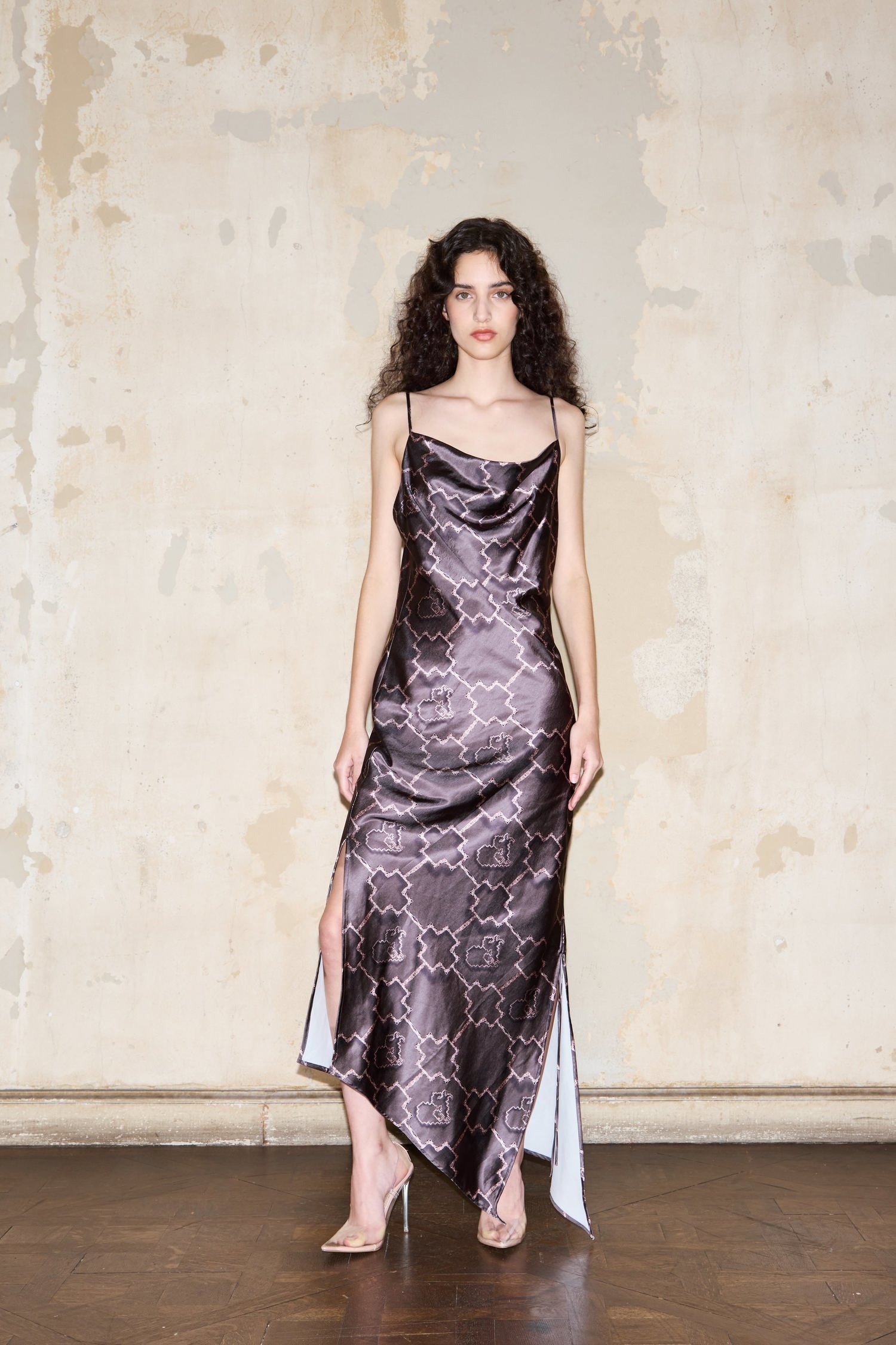 BABY DOLL DRESS BROWN PRINT