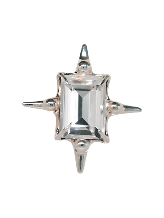 Clear Astroid Ring S925