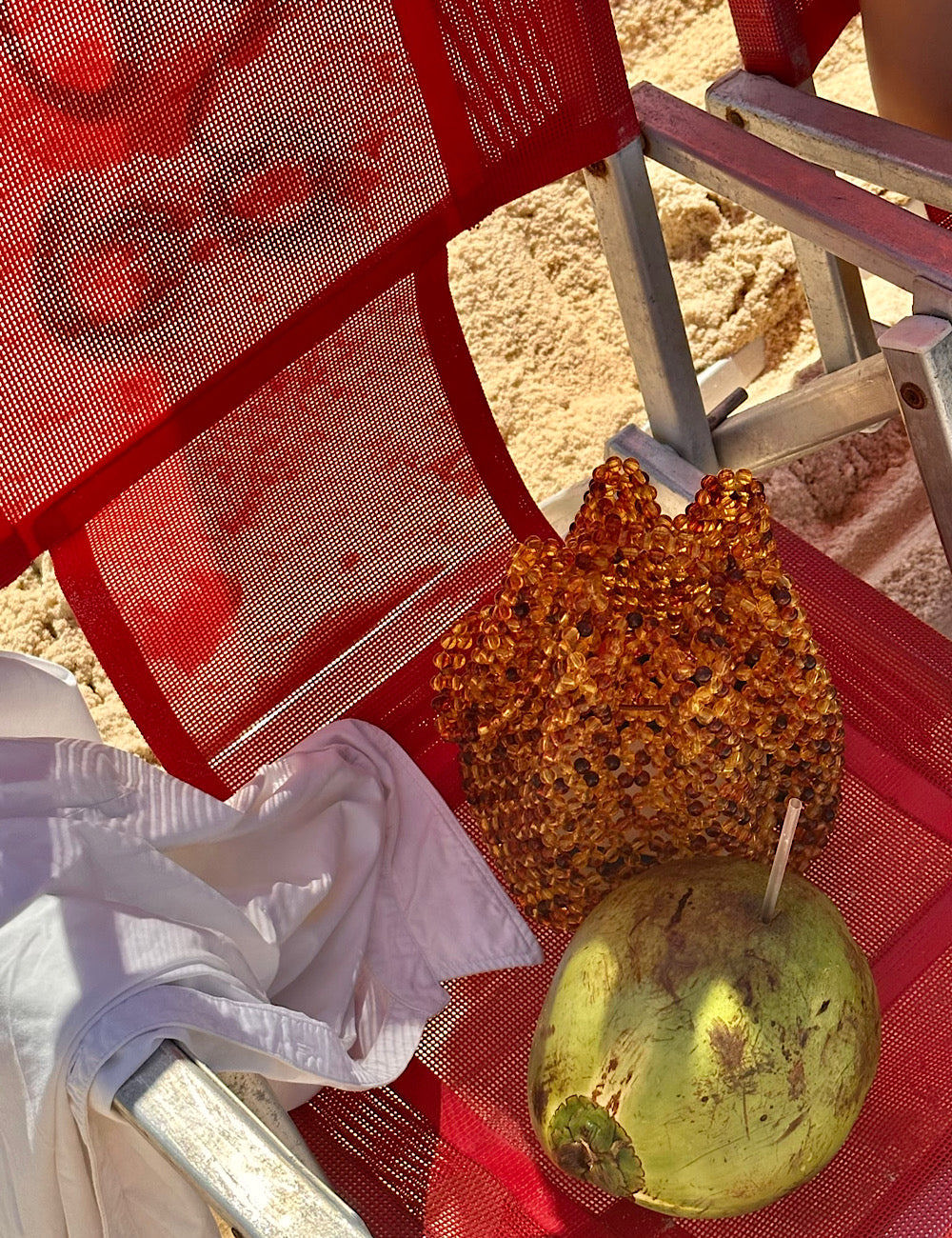 Gabi Beaded Bucket Bag