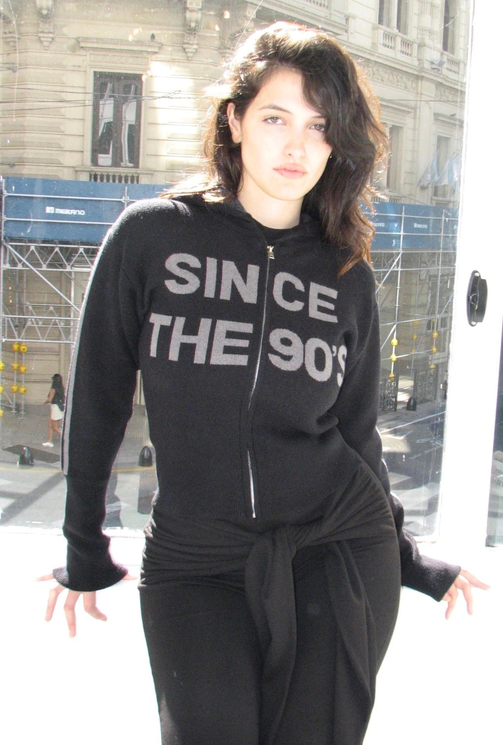SWEATER SINCE THE 90'S - BLACK WITH GREY LETTERS