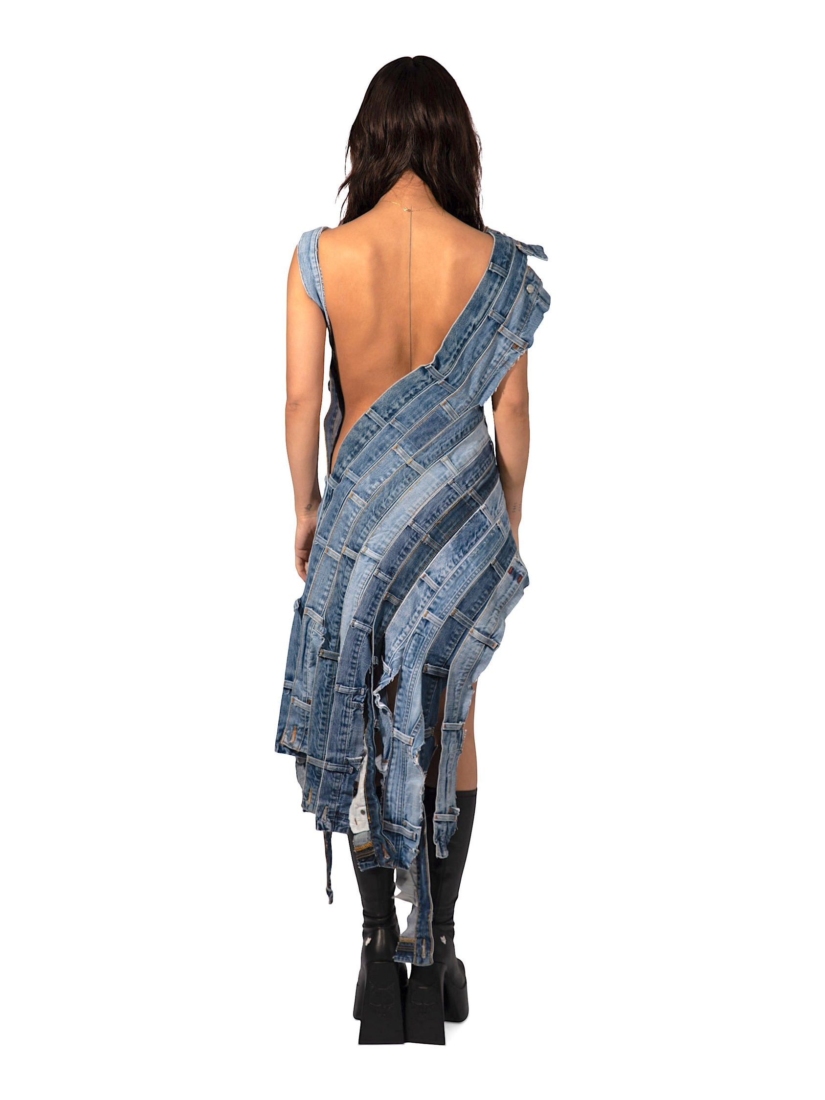 RECYCLED DNM OCEAN DRESS