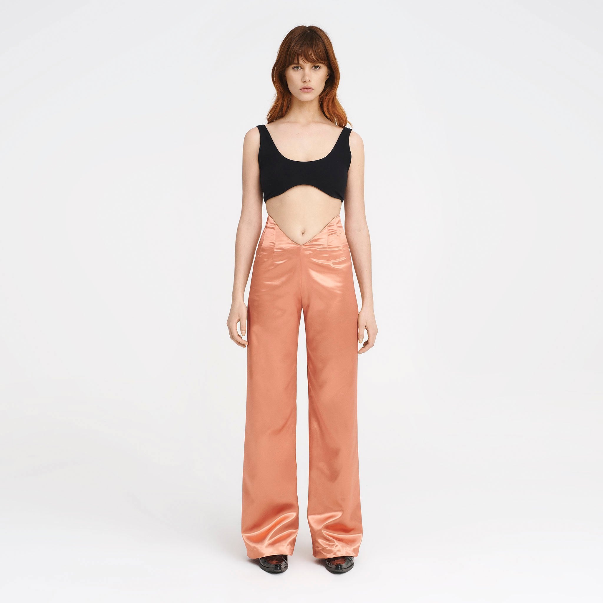 V-Back Trousers in Coral