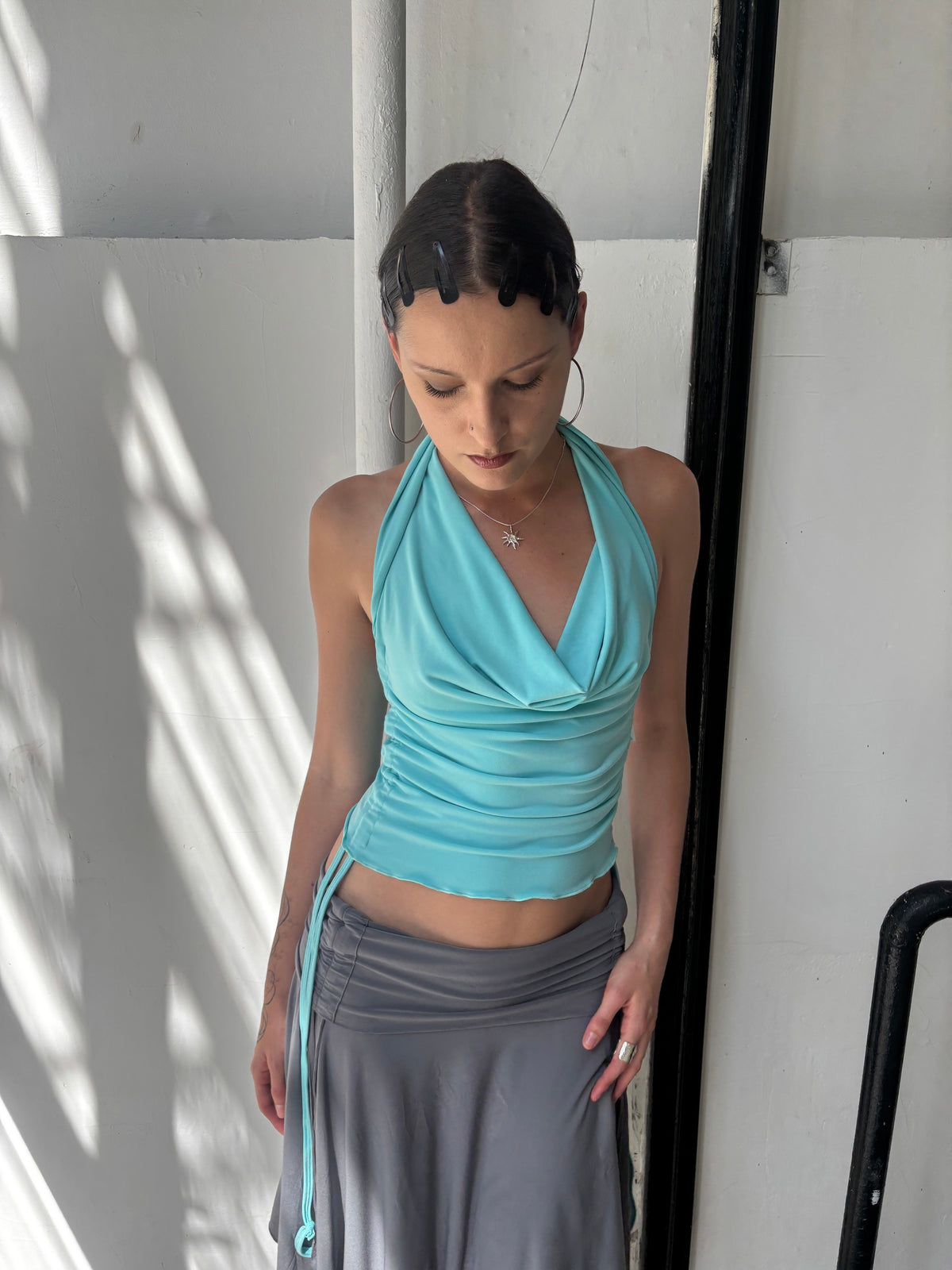 LIGHT TEAL MULTIWAY TOP