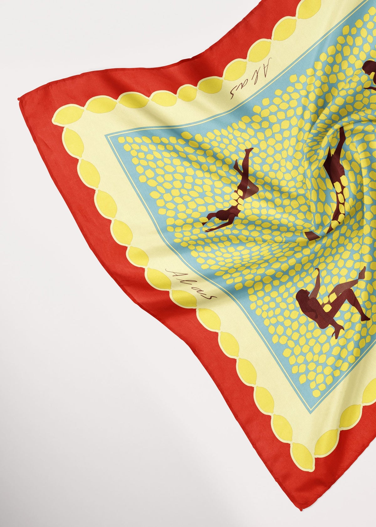 Large Silk Scarf 'Bathers'