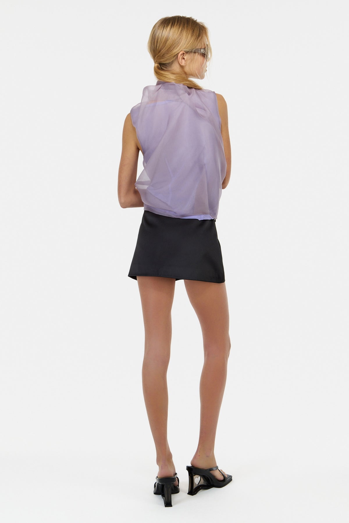 lilac organza top