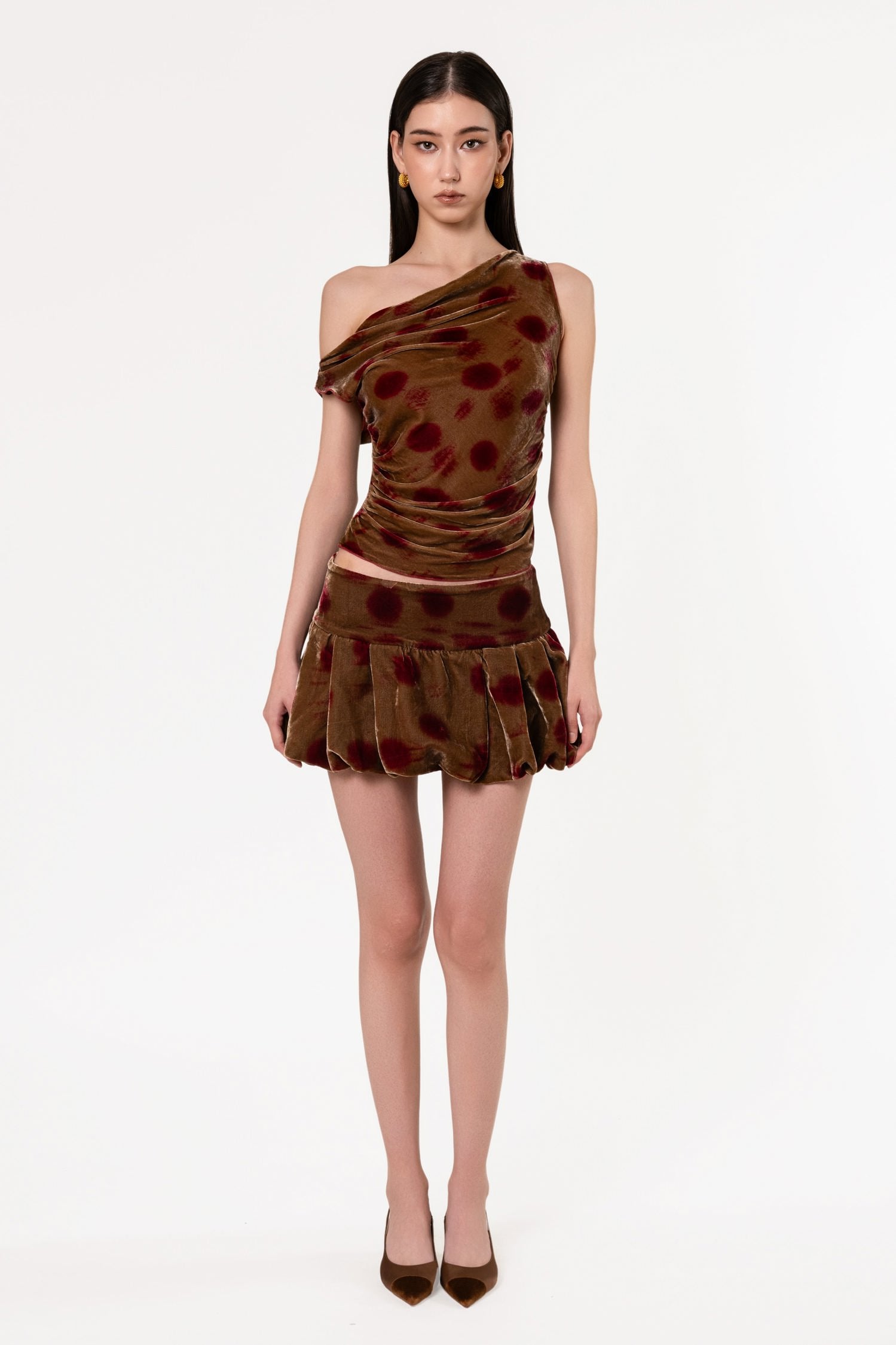 Susu Velvet Bubble Skirt