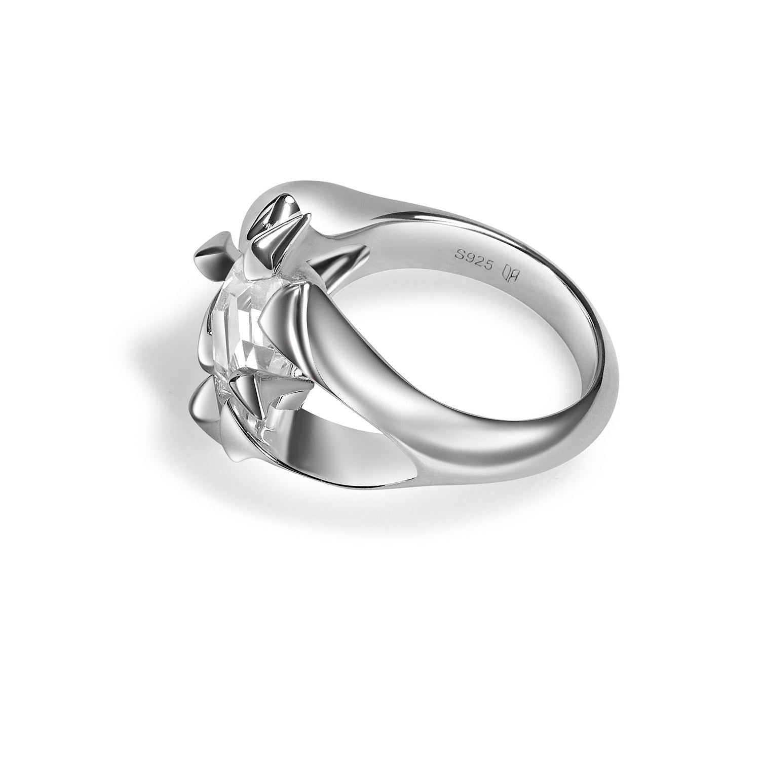 Halo Ring | Silver & Clear Quartz