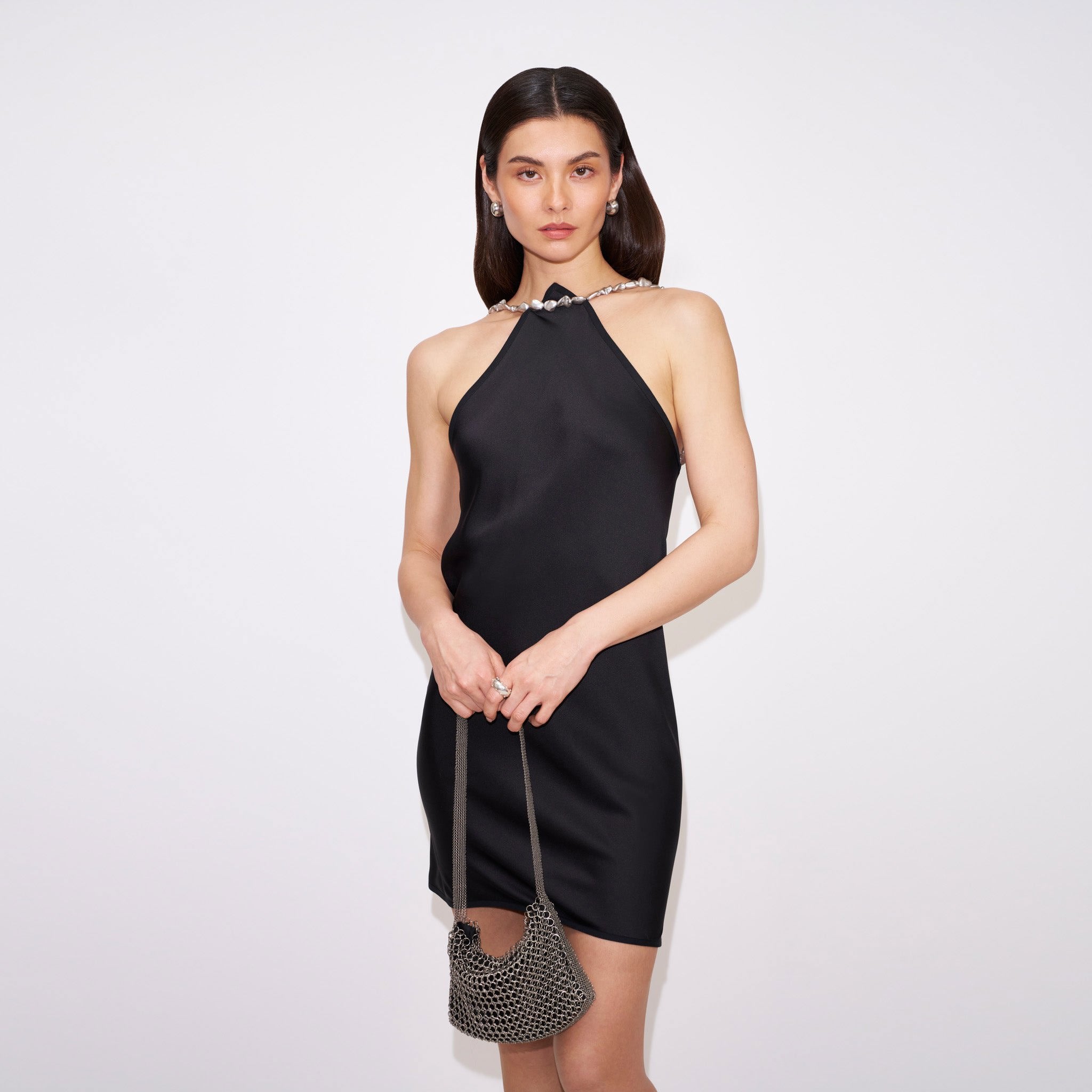 Goddess Dress with Pearl Straps