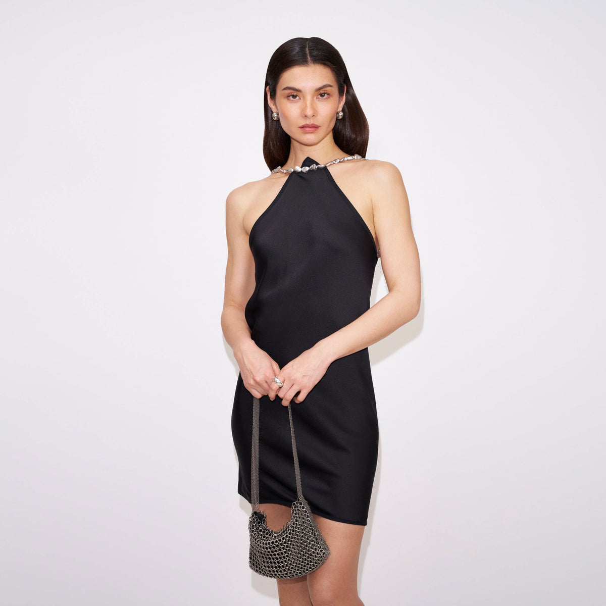 Goddess Dress with Pearl Straps