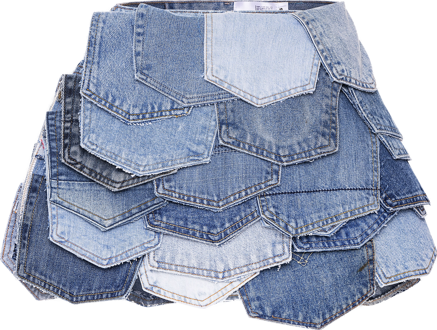 RECYCLED DNM COBALT SHORT SKIRT