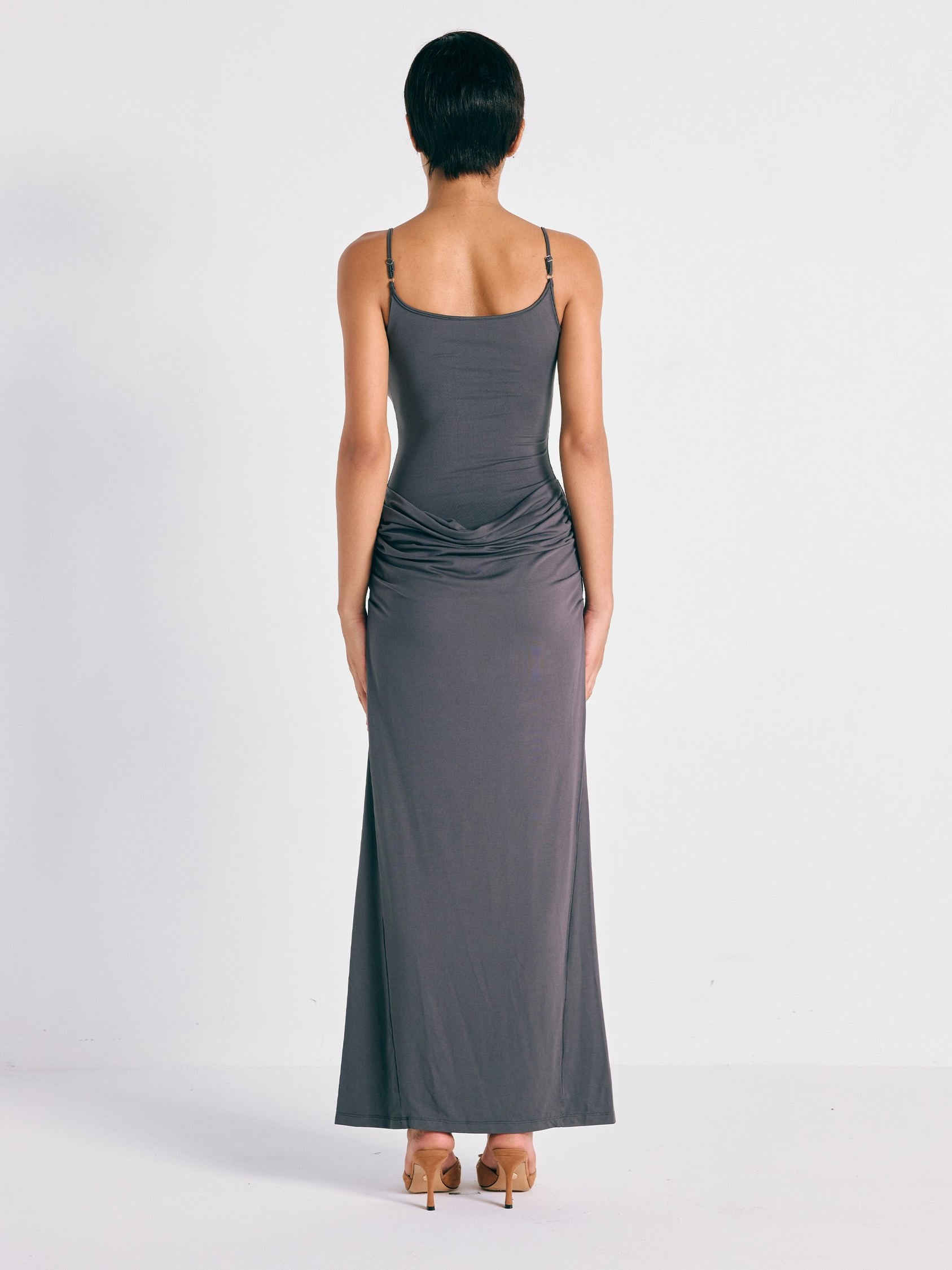 FULL MOON DRESS IN SLATE GREY