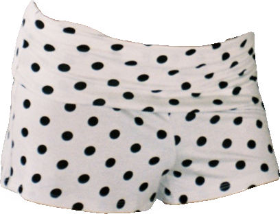 Thalia Shorts in White Polka Dot