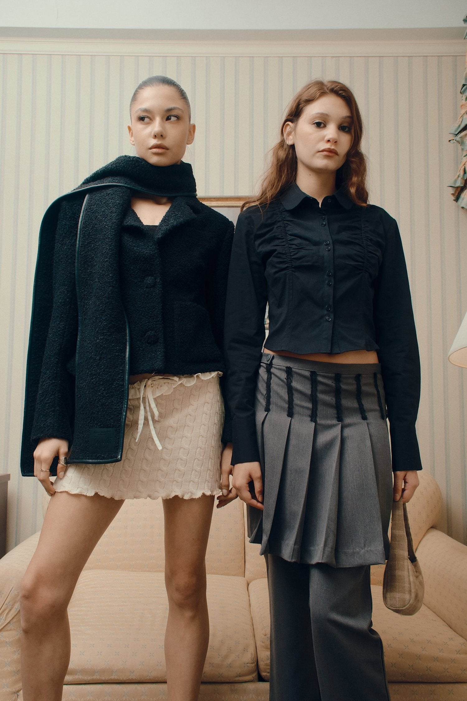 Bestie Ruched Blouse Black