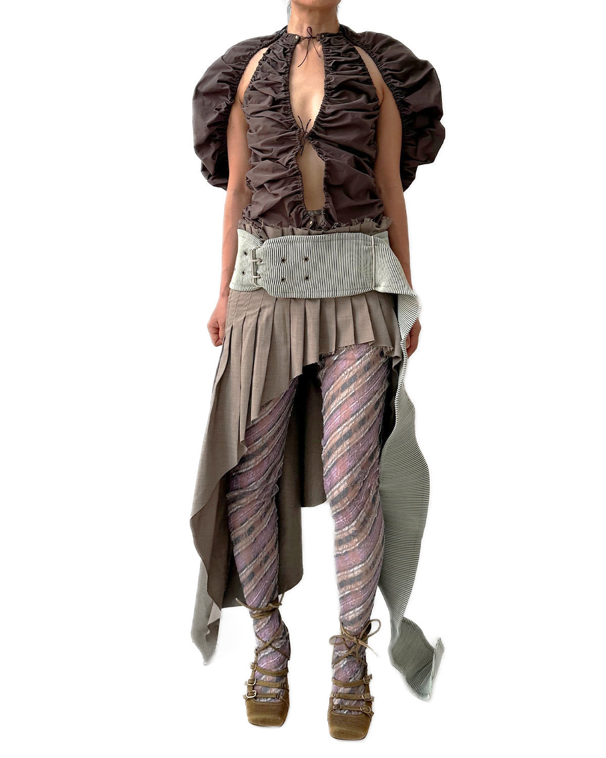 Jade Two-Tone Rib Seaweed Belt