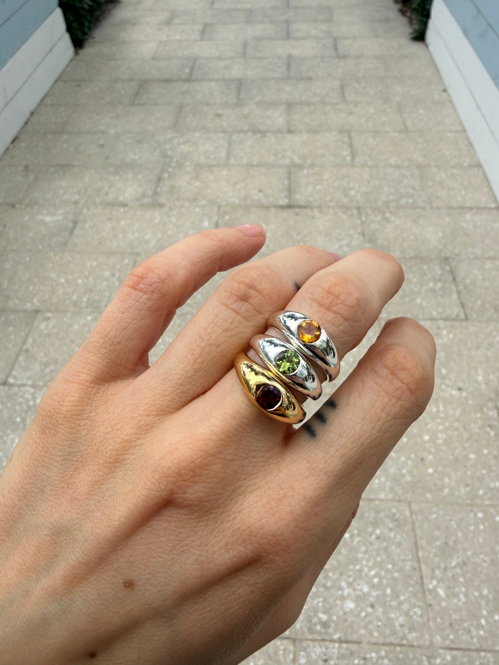 Cloud Citrine Ring
