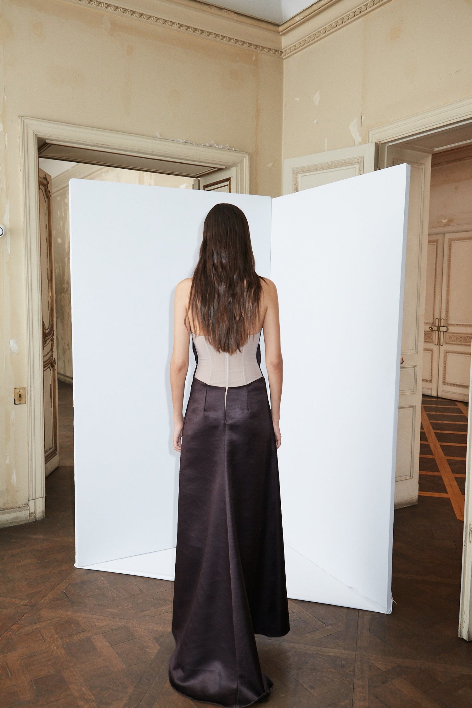 DUMONT DRESS DARK BROWN