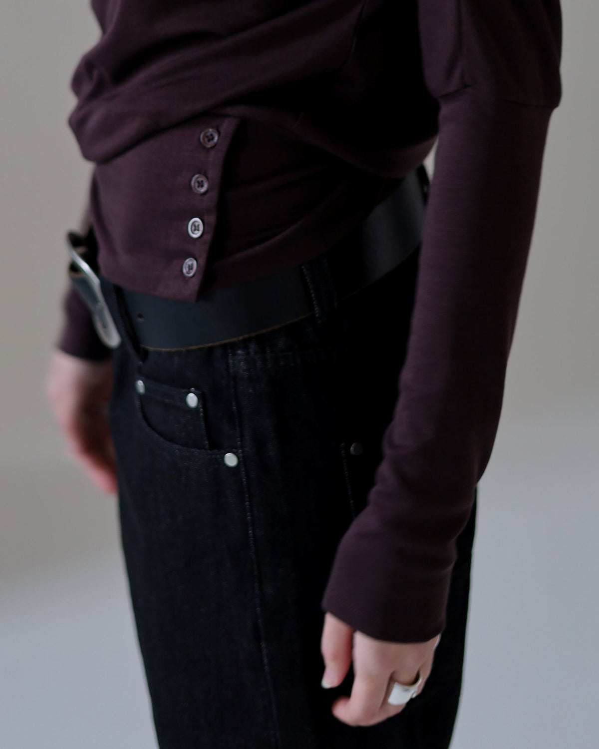 AURA top - plum
