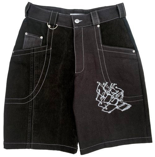 CHAIN EMBROIDERED SHORTS - MULTIPLE COLORS