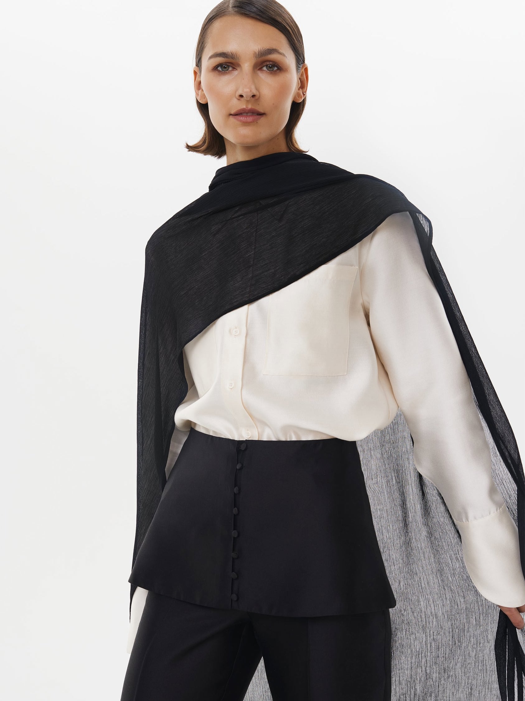 Lilly of the Valley Layering Skirt in Black