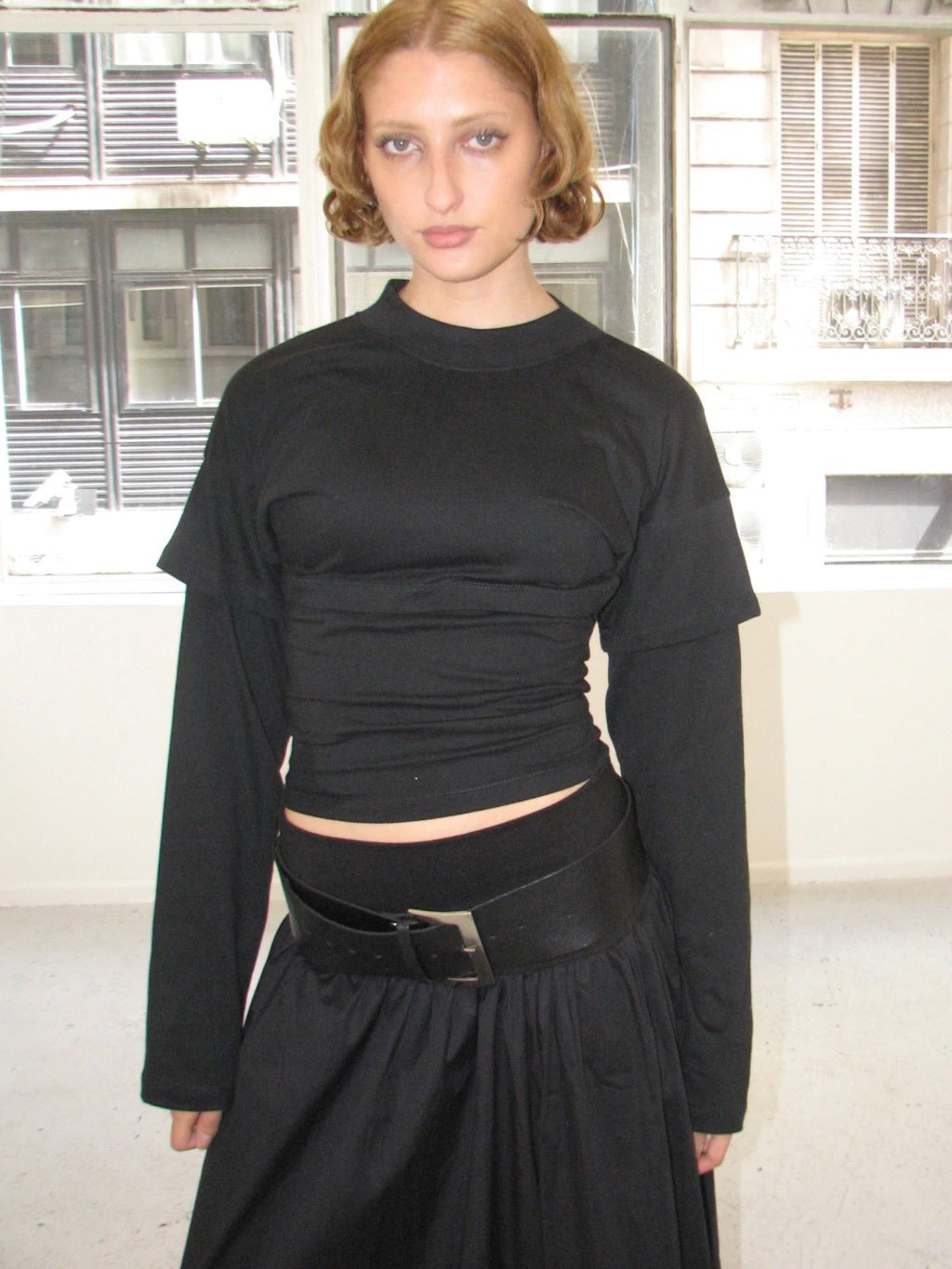 REMERA ZIP ON THE BACK - LONG SLEEVE - BLACK