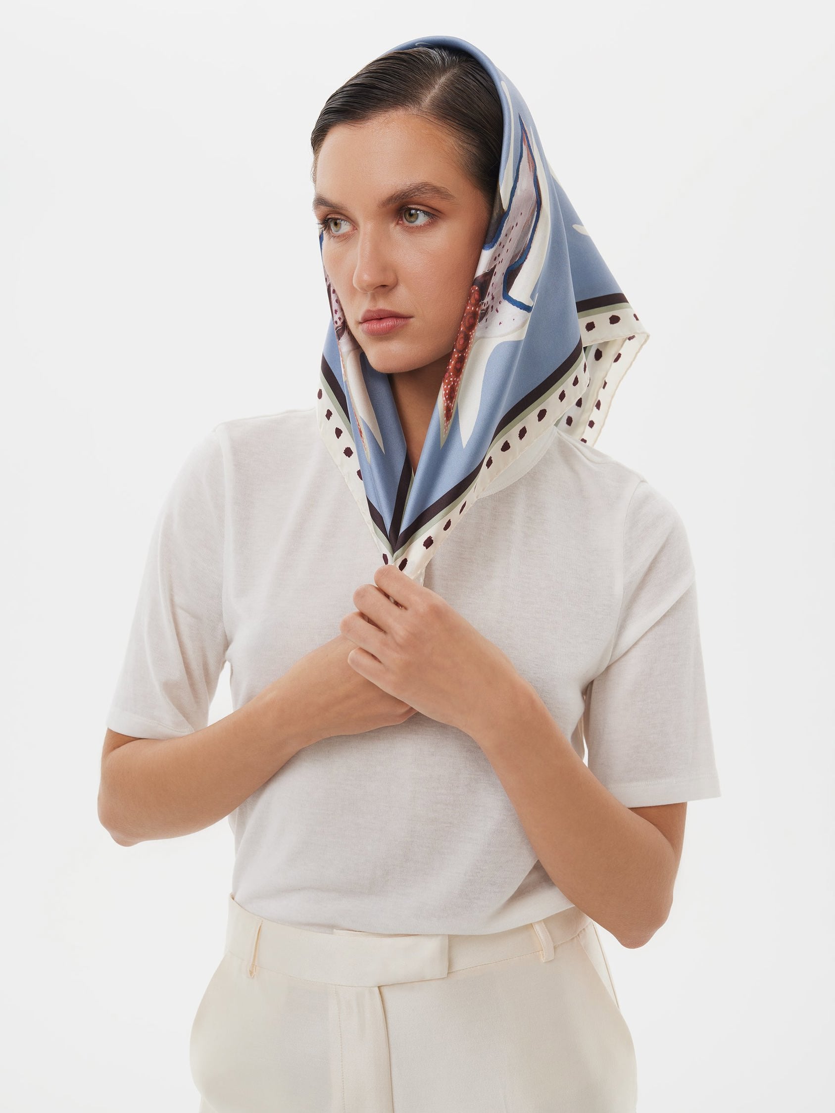 Medium Silk Scarf 'Garden of Alas'