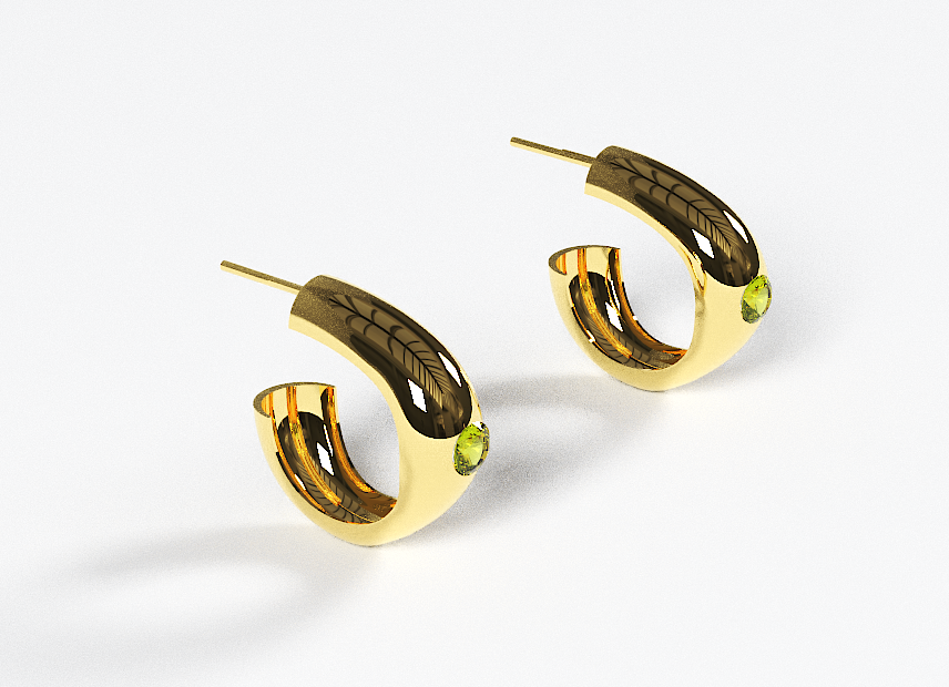 Globo Hoops Small Peridot