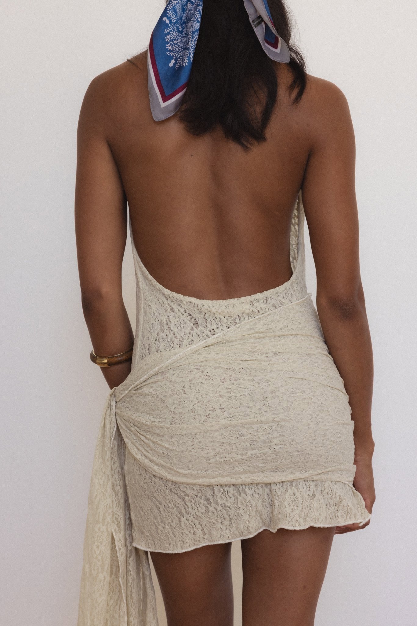 Psyche Dress in Sandstone Lace