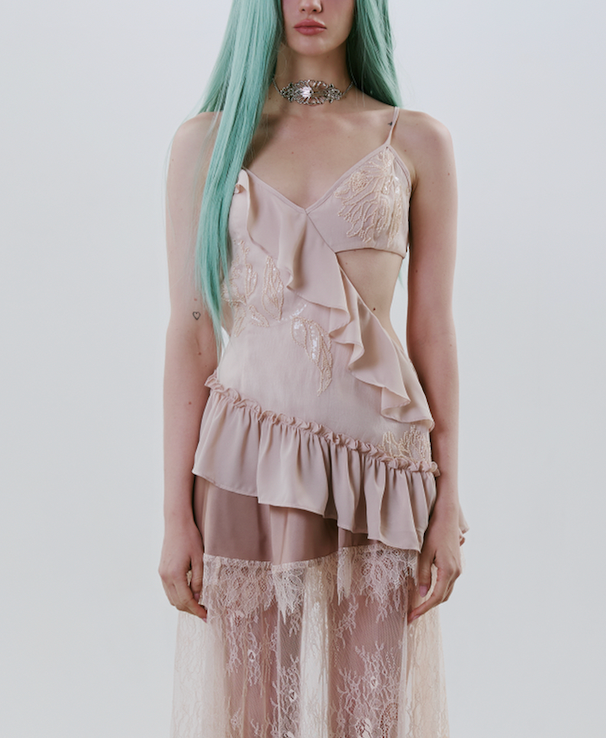 Pink Chiffon Basilica Top
