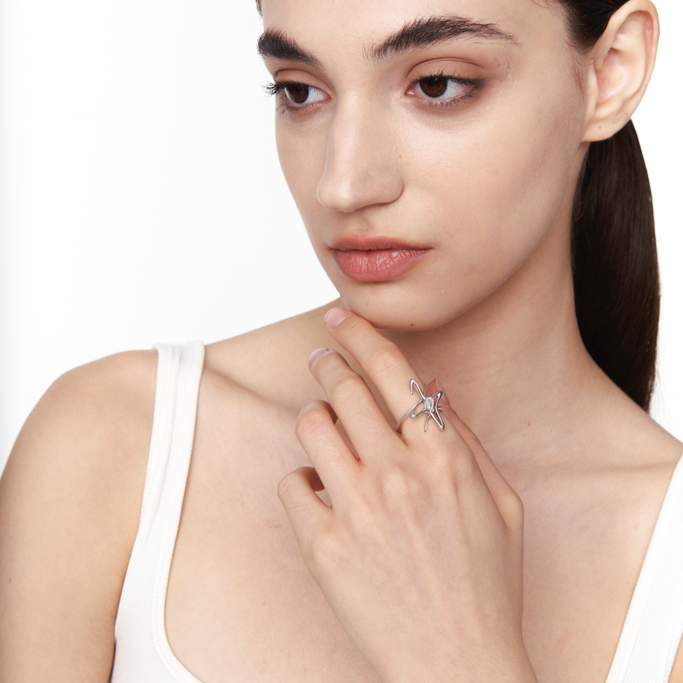 Star| Natural Clear Quartz Ring