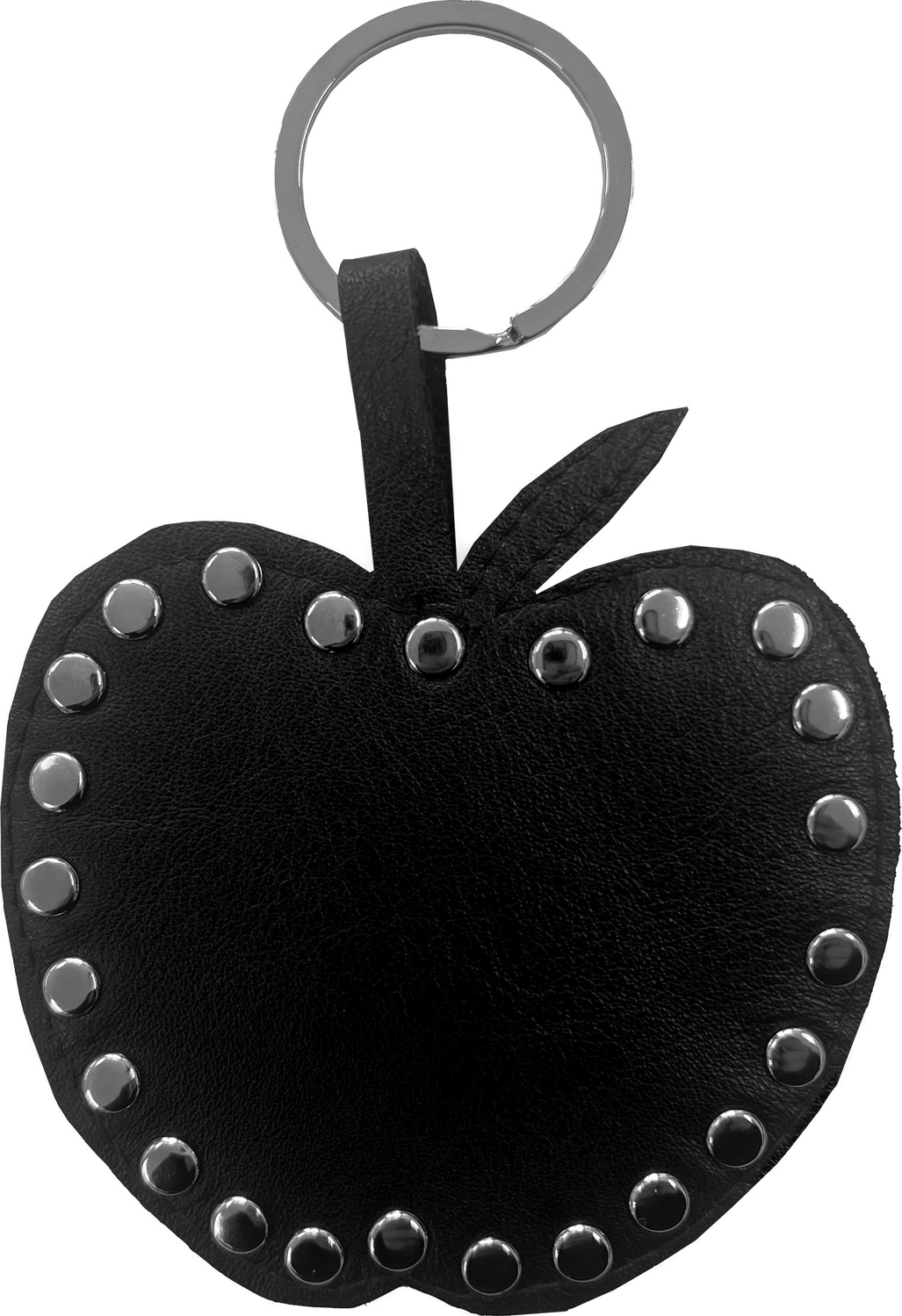 LEATHER STUD APPLE CHARM