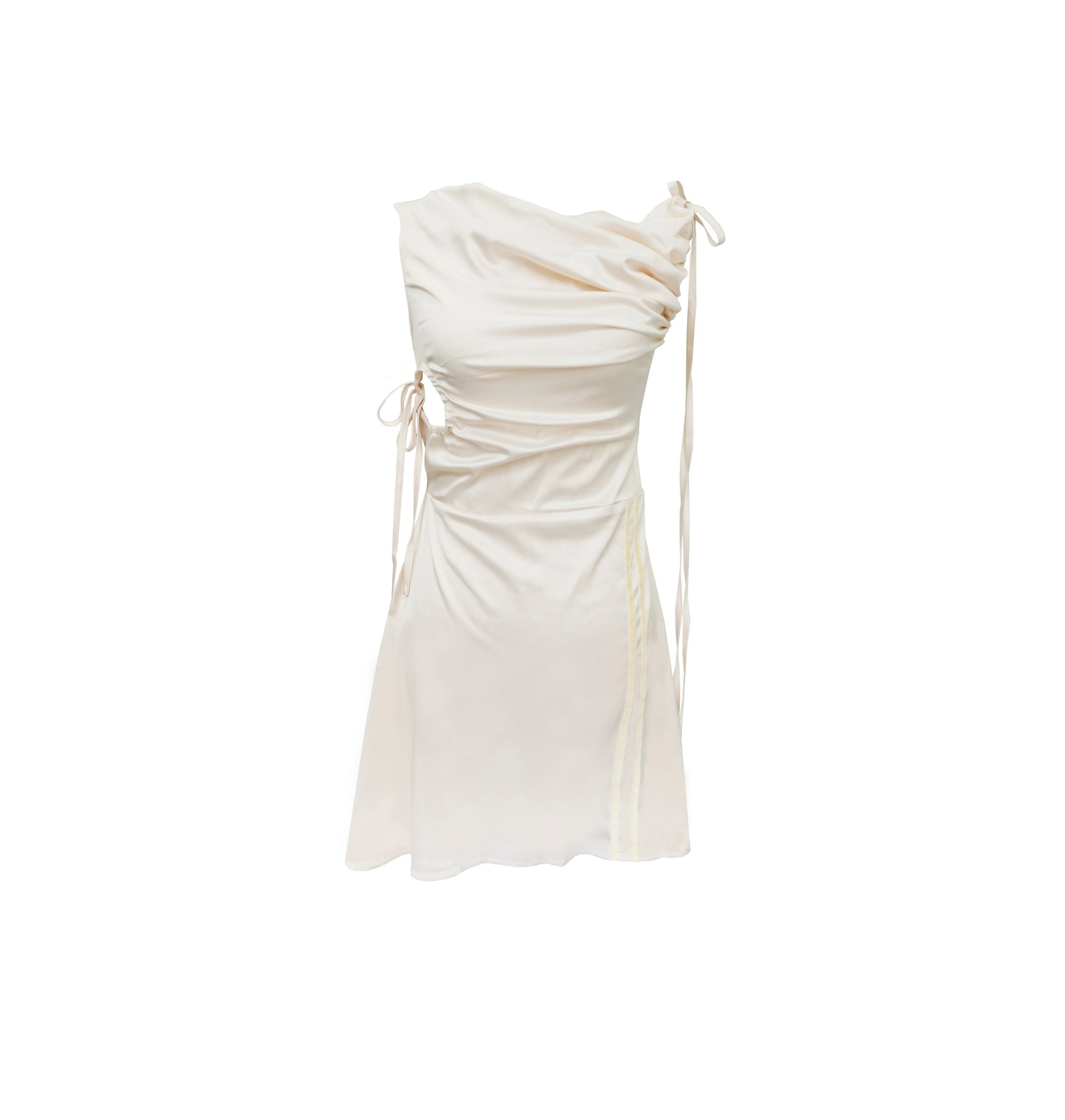 Cowl Neck Satin Dress