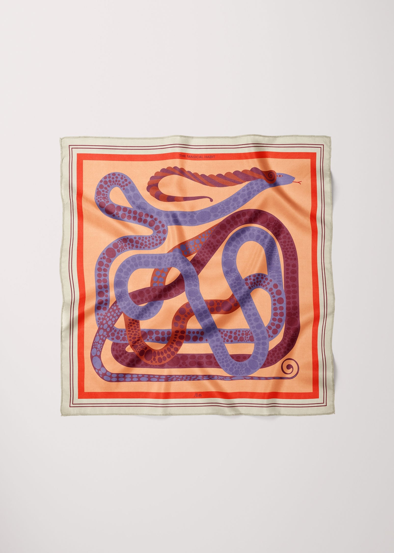 Bandana Silk Scarf 'The Serpent'