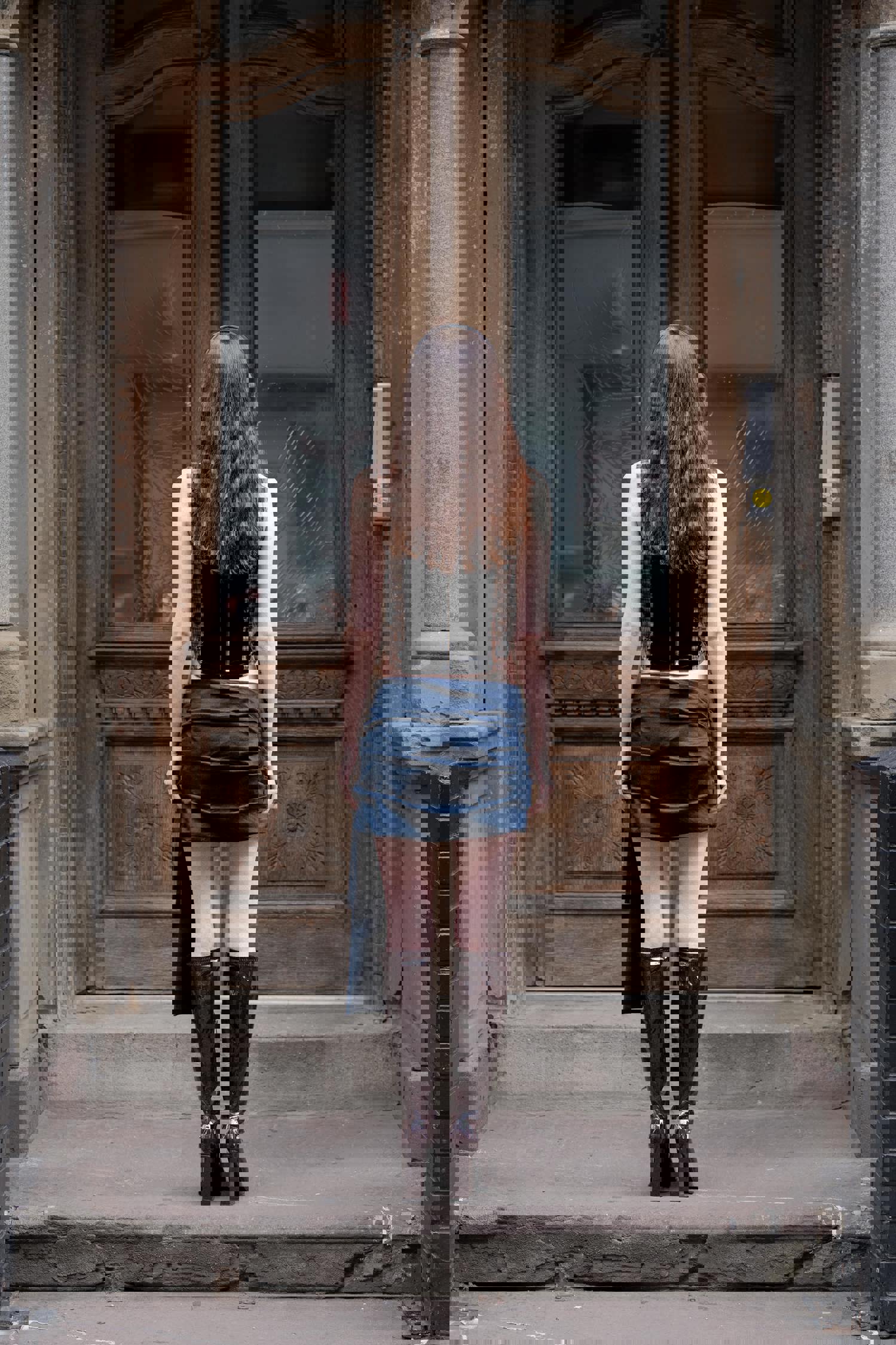 Classy check corset top