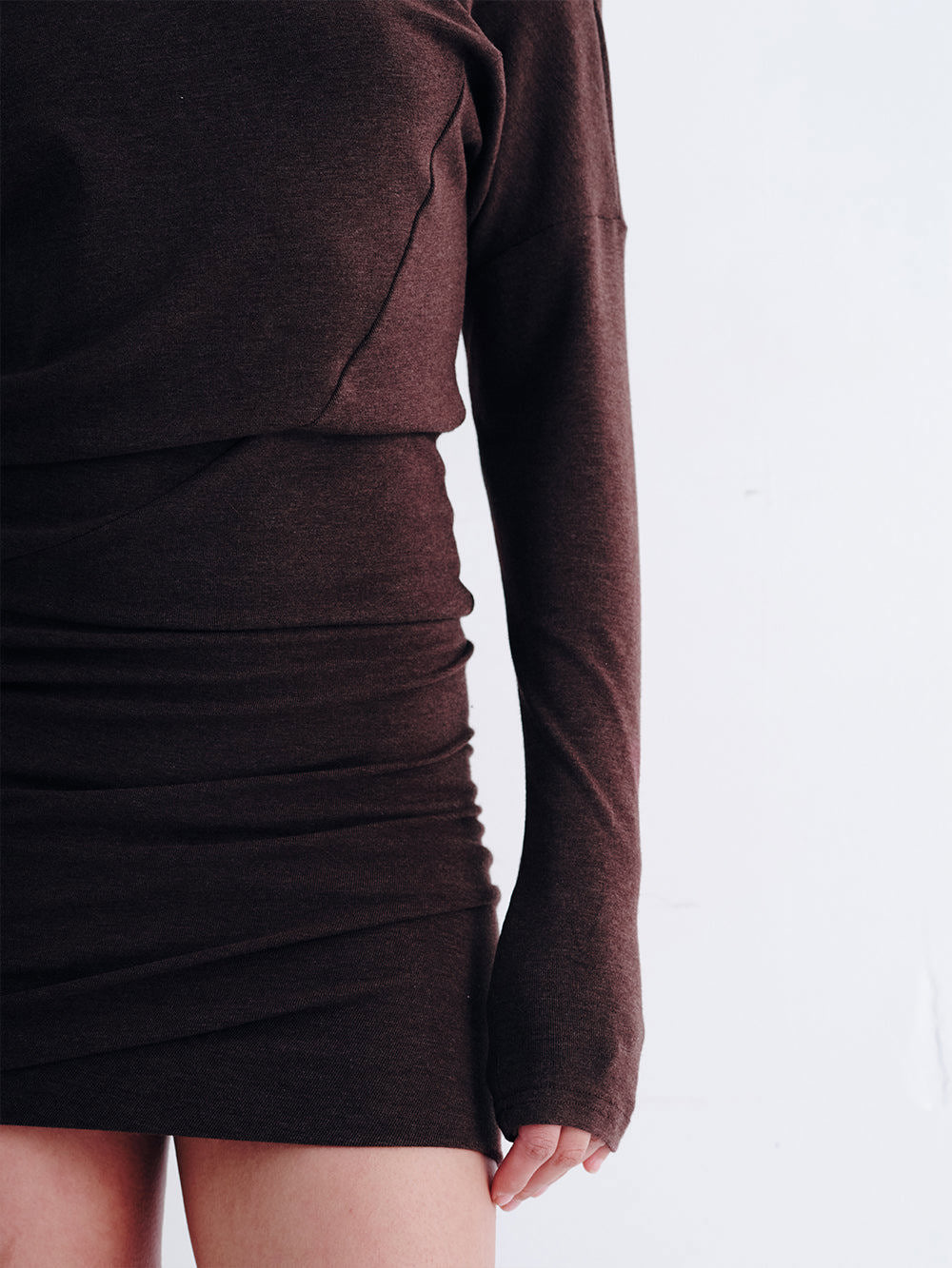 LESLIE DRESS IN BURGUNDY