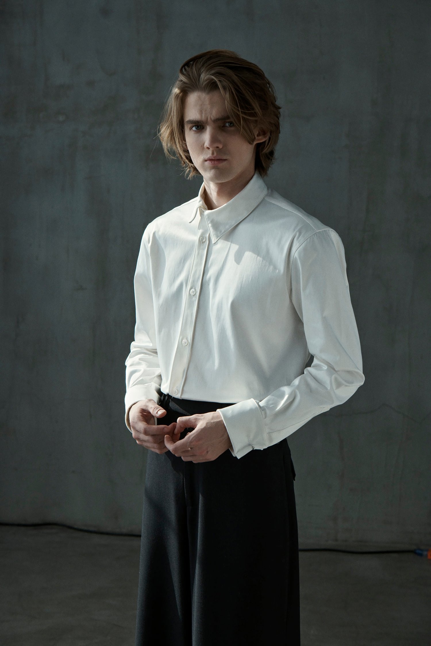 Sateen Asymmetric Shirt