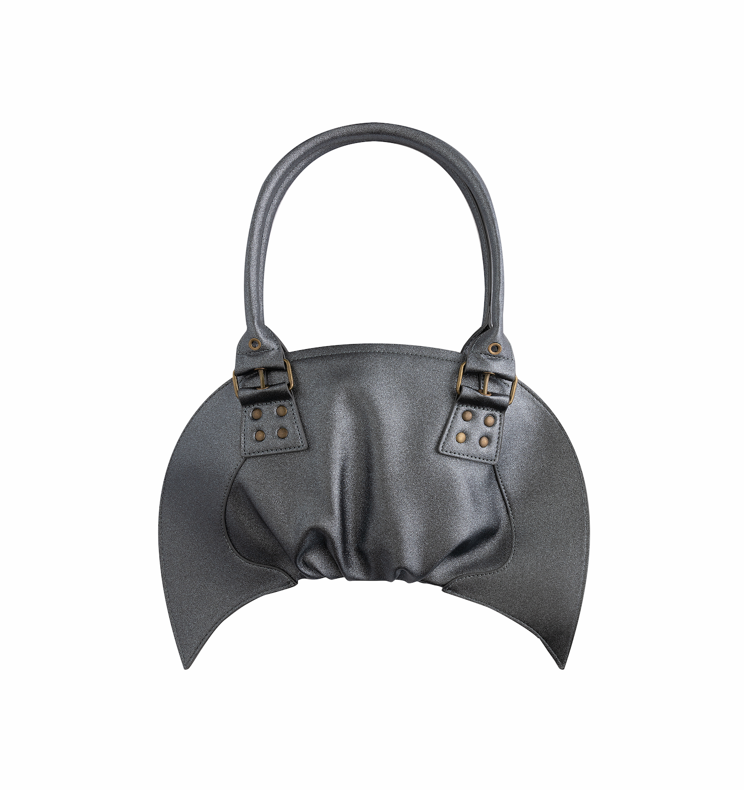 The Croissant Bag Dark Silver